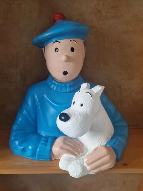 STATUETTE TINTIN MILOU HERGE / LEBLON DELIENNE / MOULINSART EUR 1.700