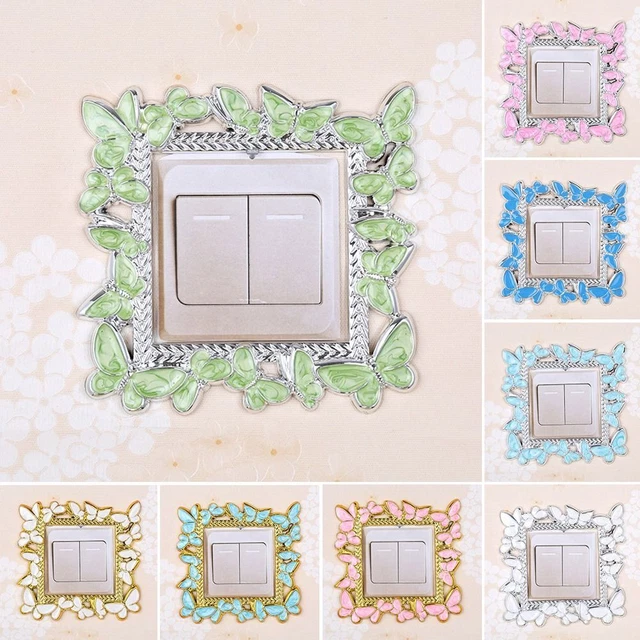 Soporte Base Marco Surround Hogar Enchufe Decoración Pared Pegatina