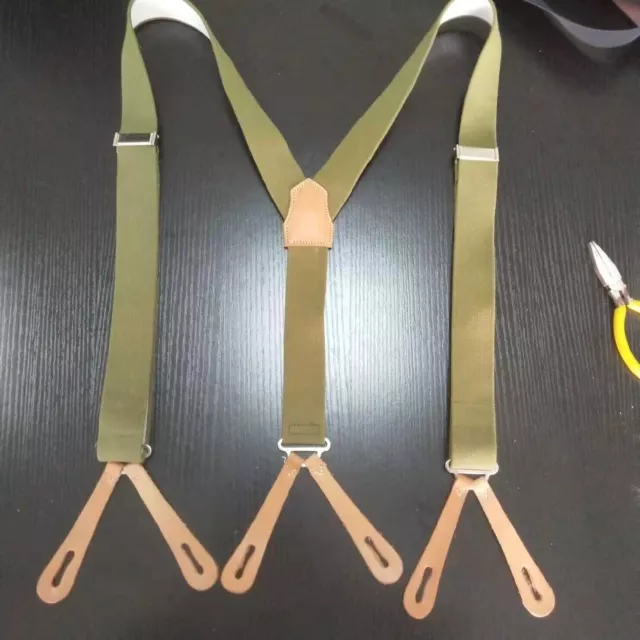 repro WW2 GERMAN ARMY OFFICER'S INTERNAL pants SUSPENDERS Y-STRAPS EQUIPMENT