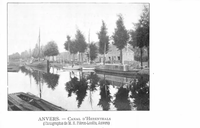 Cpa Belgique Anvers Canal D'herenthals