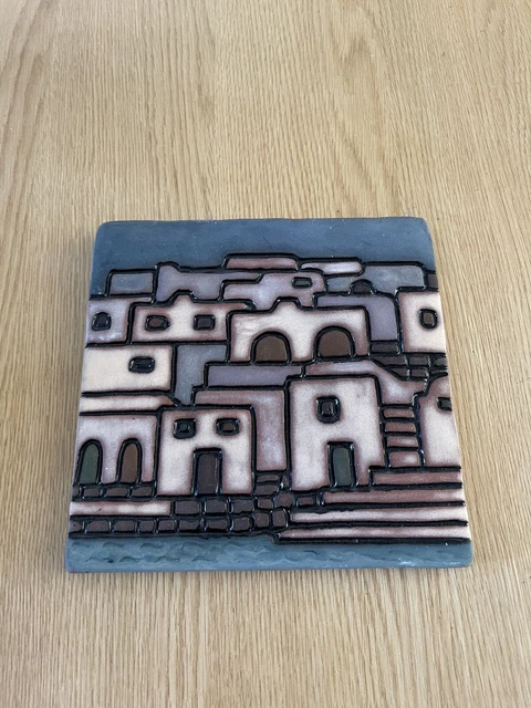 Vintage Retro Mid Century Studio pottery tile - Portuguese Italian French
