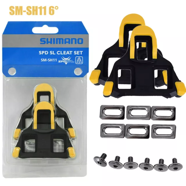 Shimano SPD-SL SM SH11 Cleat set 6° Float Yellow Road Bike Bicycle Pedal Cleats