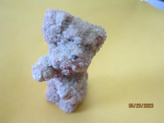 pink Popcorn Sugar Spaghetti Playful Dog Animal figurine Vintage Japan Pico