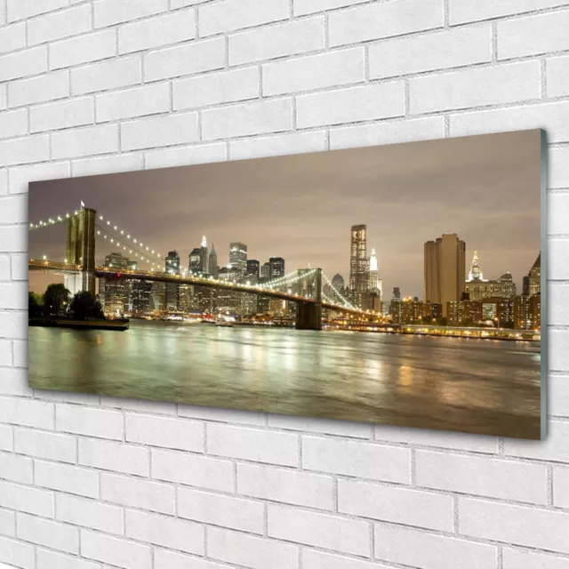 Acrylglasbilder Wandbilder aus Plexiglas® 125x50 Stadt Brücke Meer Architektur