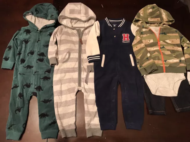 Infant Baby Boy 18 Month Carters Clothing Outfits & Sets Fleece Zip Hoodie