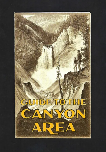 1967 Canyon and Falls Yellowstone National Park Guide and Map