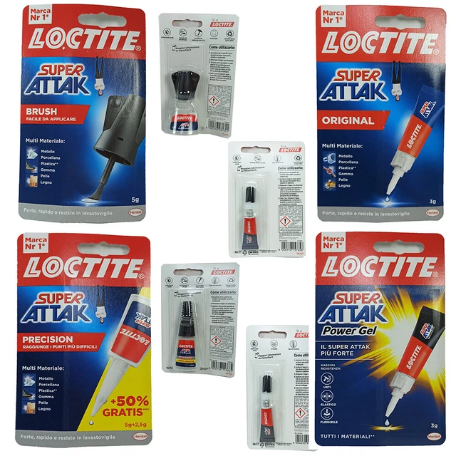 LOCTITE SUPER ATTAK Glue Metal Porcelain Plastic Rubber Wood Leather