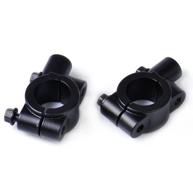 22mm 7/8" Motorcycle Handlebar View Mirror Mount Holder Clamp Adaptor Thread Pop