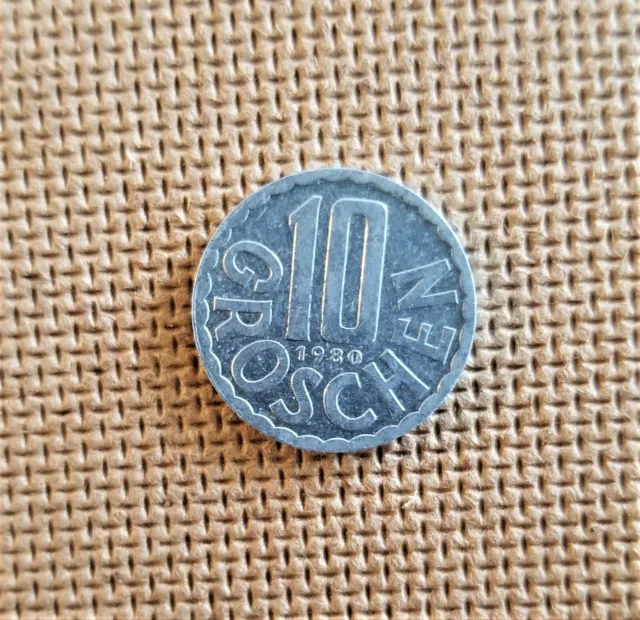 10 Groschen 1980 coin Austria