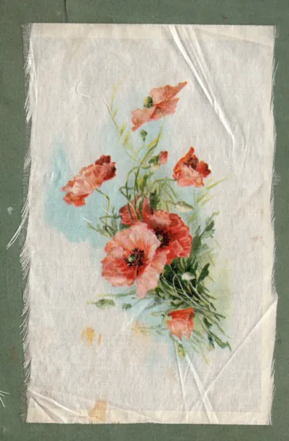 Cigarette cards silk inserts flowers 1913 LARGE size ITC Canada  #615