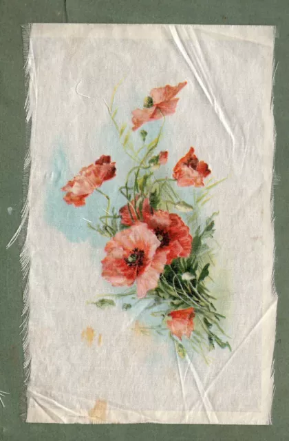 Cigarette cards silk inserts flowers 1913 LARGE size ITC Canada  #615