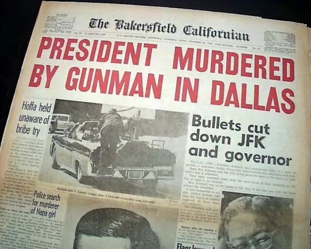 Nice JFK  President John F. Kennedy ASSASSINATION 1963 Los Angeles CA Newspaper