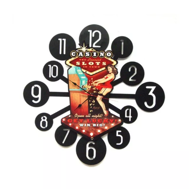 Risque Casino Girl Loose Slot Machine Heavy Duty Usa Made Metal Adv Clock Sign