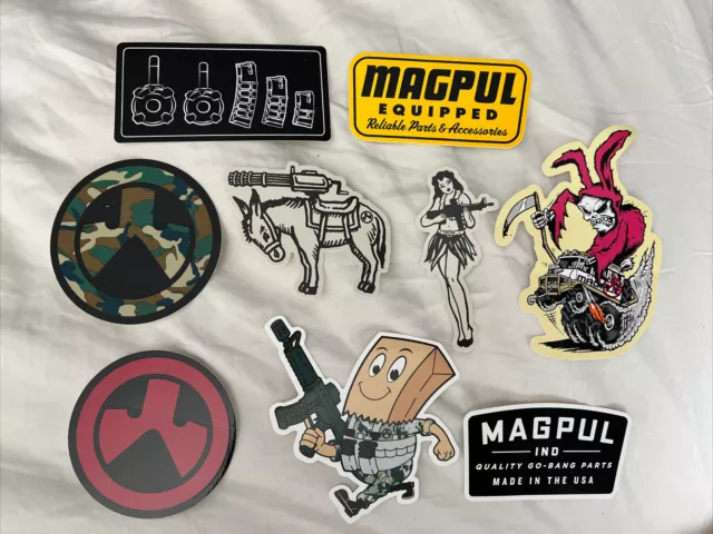 Magpul OEM Original Factory Logo  9 Stickers/Decal Tactical AR AK Shot Show