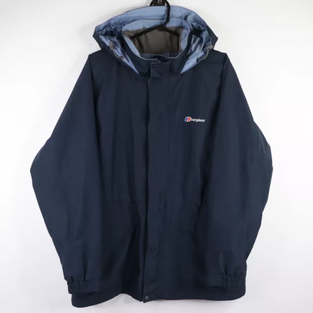 Berghaus Gore Tex Waterproof Jacket Womens UK16 Parka Walking Work Wear Navy