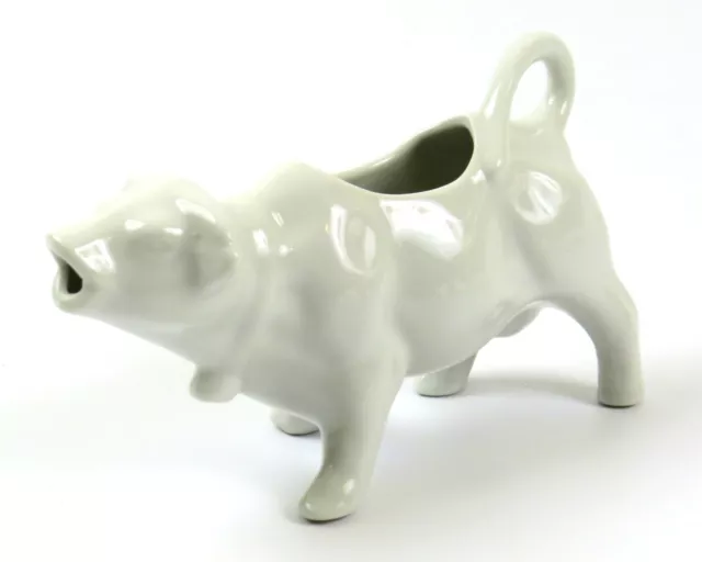 Solid White Ceramic Bull Cow Porcelain Creamer Pitcher