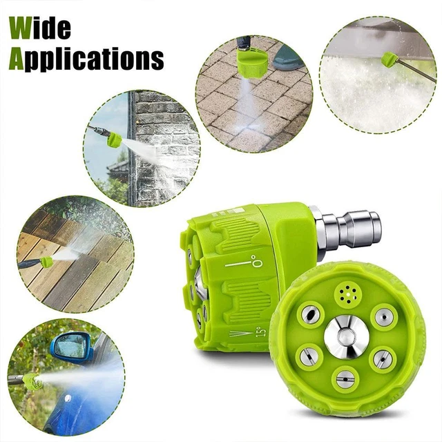 6 in1 MULTI SPRAY HEAD 1/4 Inch Quick Connect Pressure Washer Jet Nozzle