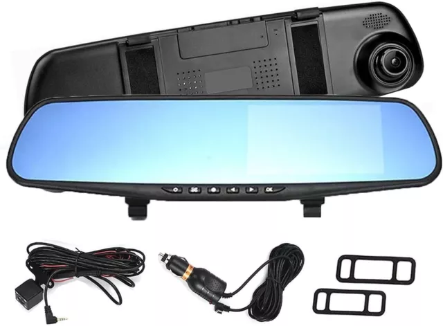 Dash Cam per auto Anteriore e Posteriore Specchietto retrovisore Camera dvr