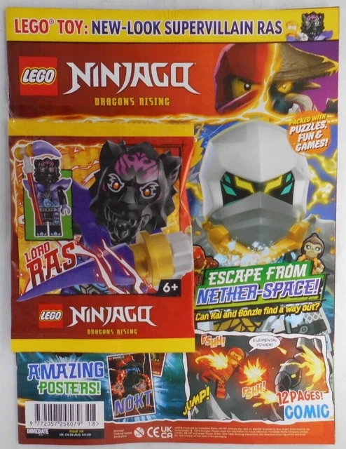 LEGO NINJAGO MAGAZINE #118 2024 +Dragons Rising Supervillain Lord Ras ...