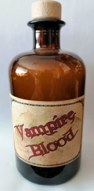Alchemisten Flasche VAMPIRE BLOOD Braunglasflasche 500 ml ohne Inhalt