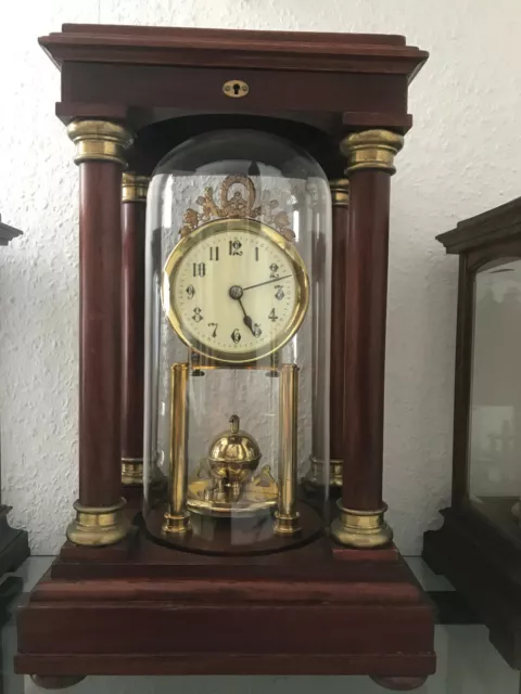 Gustav Becker Empire with pendulum No.29 anniversary clock Jahresuhr