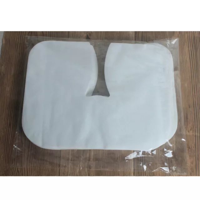 Pack Of 100 Disposable Massage Table Face Cradle Covers Headrest Covers White,