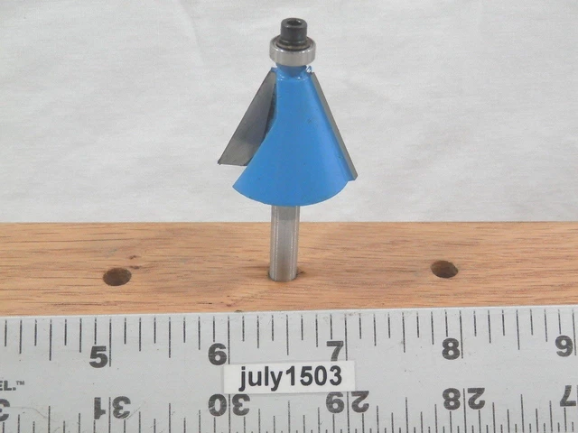 (1) NEW  22.5° Chamfer Bevel Trim Angle Degree Carbide Tip Router Bit w2