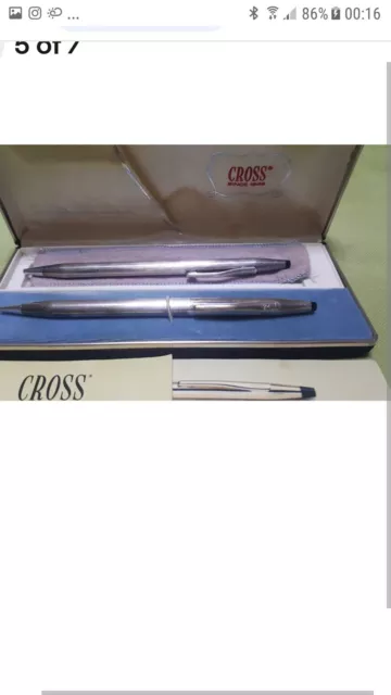 Cross Classic Solid Silver Century Ball Point Pen & Pencil Set 2