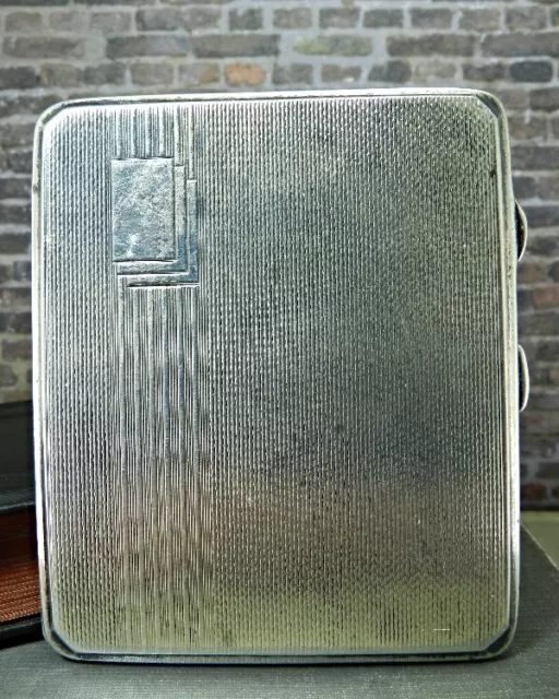 Antique Art Deco 1937 Samuel M Levi SML Ltd 925 Sterling Silver Cigarette Case