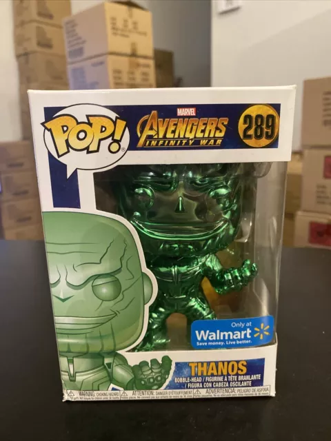 Funko Pop! Vinyl: Marvel - Thanos - Green Chrome - Walmart Exclusive Box Damage