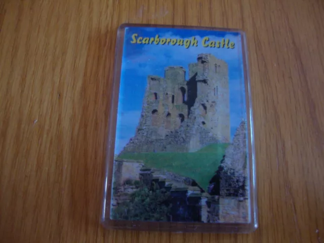 Scarborough Castle photo style plastic fridge magnet