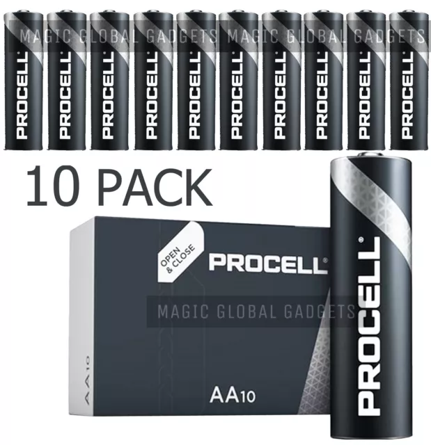 10X Duracell Industrial Aa Batteries Alkaline 1.5V Lr6 Mn1500 Procell Battery Lr