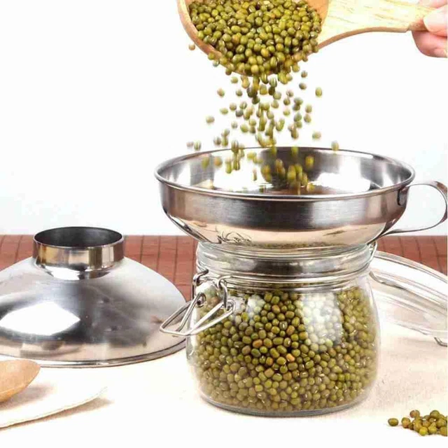 Imbuto per colata in acciaio inox imbuto di riempimento imbuto per marmellata con cucina. I0E6
