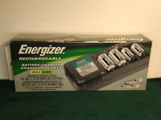 Chargeur de piles universel CHFC Energizer pour piles rechargeables NiMH  AA/AAA/C/D/9V
