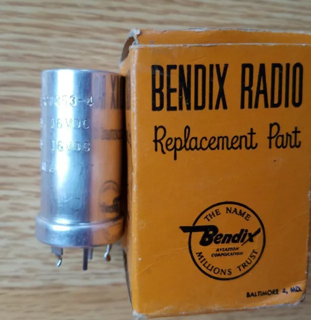 NOS BENDIX Radio Replacement Part CAPACITOR - ELECTROLYTIC CAN L220353-4