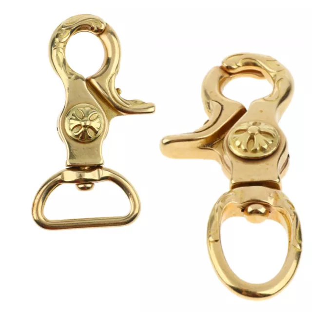 Solid Brass Hook Lobster Clasps Swivel Trigger Clip Snap Dog Horse Bag Key Chain