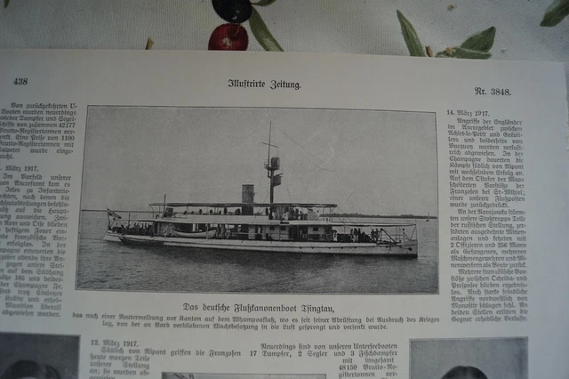 1917n Zeitungsdruck 438 Marine Moraht Walter Roehr Konrad Albrecht Tsingtau