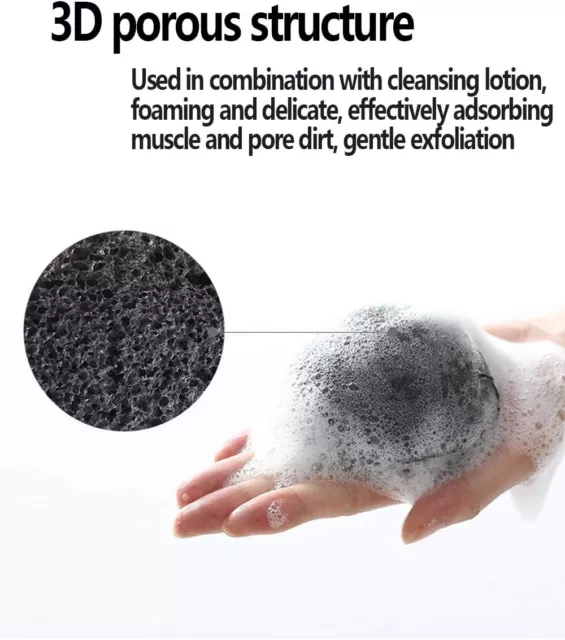 3 pack Premium Organic Konjac Sponge Biodegradable Face Exfoliator UK Stock 3