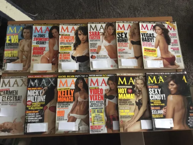 Maxim Magazines 2005 Complete Year Lot Nice #s 85-96