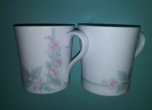 Set of 2 Corning Corelle Coffee Cups Veranda Pattern 2