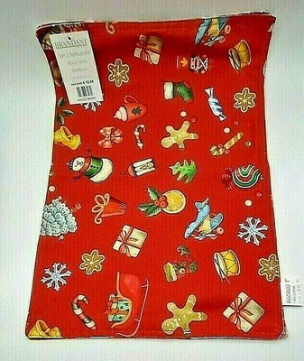 Brandani Coppia Tovagliette 2 Sottopiatti Tessuto Double Natale Brandani 84745 