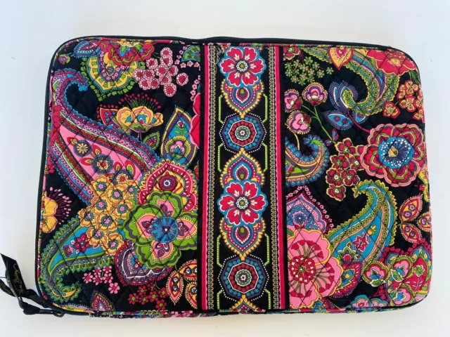 Vera Bradley Symphony In Hue Laptop Sleeve Computer Case Quilted Paisley 12 x 16