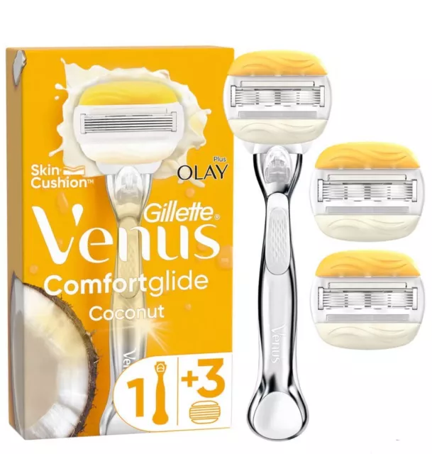 Gillette Venus Comfort Glide Coconut Scent + Olay With Platinum Metal Handle XL