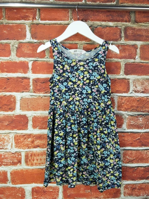 Pacchetto Abiti Estivi Ragazze Età 4-5 Anni H&M M&S Set A Motivi Floreali Bambini 110Cm 3