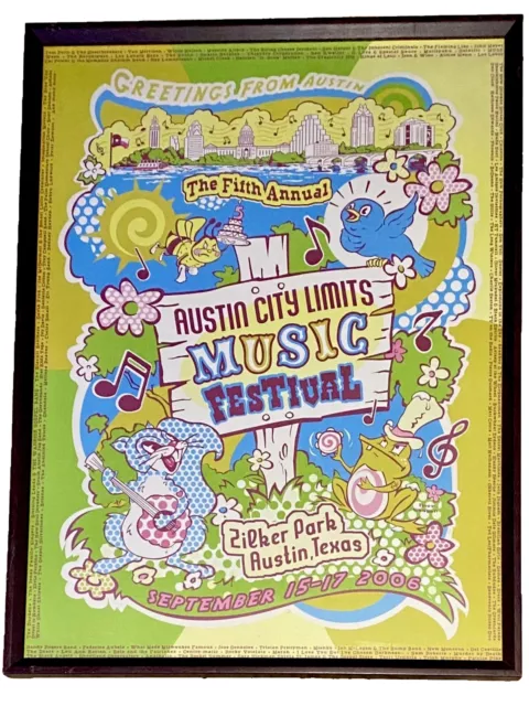 Austin City Limits Music Festival 2006 Commemorative Poster ACL FEST