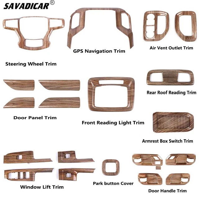 20X WOOD GRAIN Interior Full Dash Decor Cover Trim Kit For Chevy