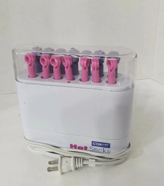 Rodillos Conair Hot Sticks 14 varillas flexibles rizos ondas rosa púrpura probado
