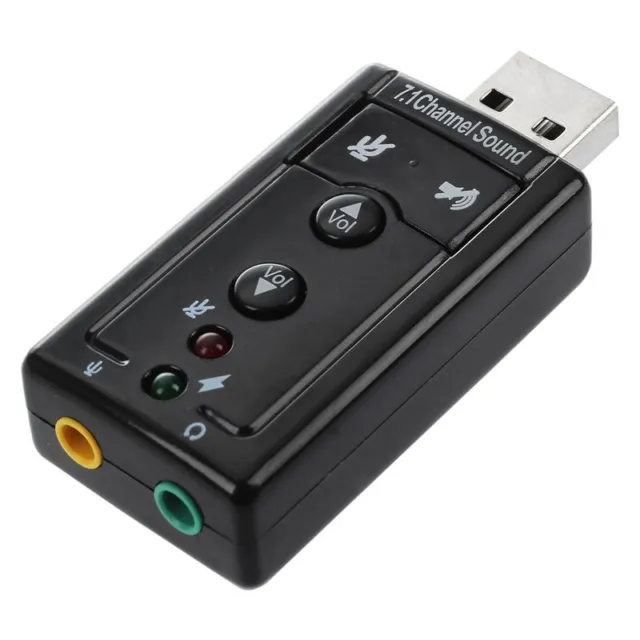 Adaptador de audio tarjeta de sonido externa USB de 7.1 canales H7U29739