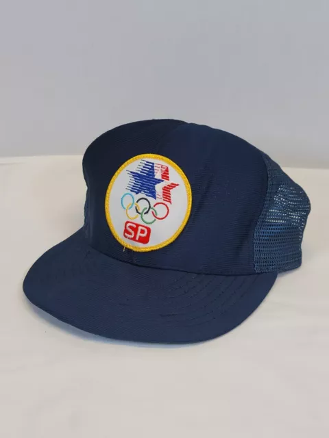 Vintage 1984 Olympics Patch Southern Pacific Lines Railroad Trucker Hat Mesh