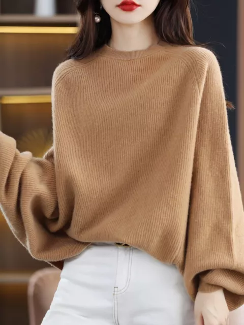 2023 Autumn/Winter Cashmere Sweater Women's O-Neck Pullover Hot Top